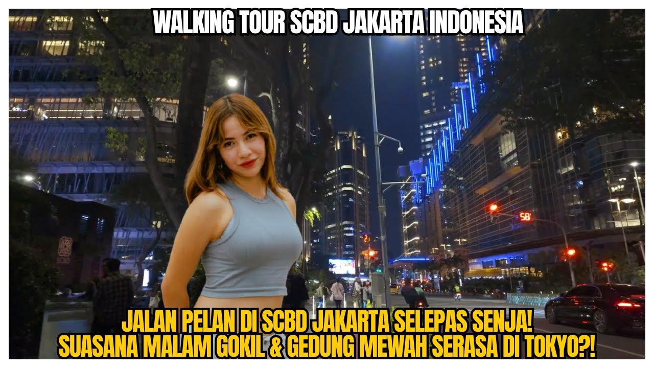 Street Vibes SCBD Jakarta Selepas Senja! Suasana Malam Gokil Serasa di Tokyo?!