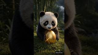 🐼 Panda Found a Golden Egg… Then a Crocodile Attacked! 😱✨ #shorts#explore#aivideo