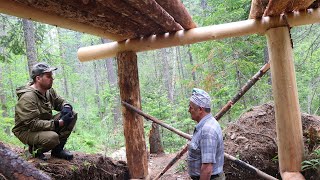 видео: Срочно строим землянку к осени. Часть 1 картинка: Срочно строим землянку к осени. Часть 1