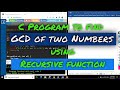 M4 C Program to find GCD of two Numbers using Recursive function | PSP Videos