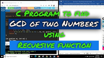M4 C Program to find GCD of two Numbers using Recursive function | PSP Videos