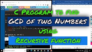 M4 C Program to find GCD of two Numbers using Recursive function | PSP Videos