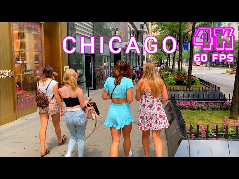 Beautiful Day in Chicago, Magnificent Mile 4K - UHD, Ultimate Walking Tour