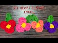 Heart flower diy yarn #crochet #diy #trend #trending #beautiful