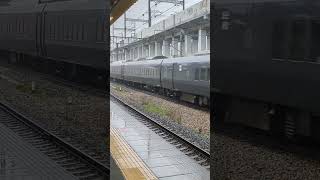 雨の中☔ 九州の看板特急787系竹下駅#jr九州 #787系 通過#チャンネル登録と高評価お願いします #浪漫鉄道