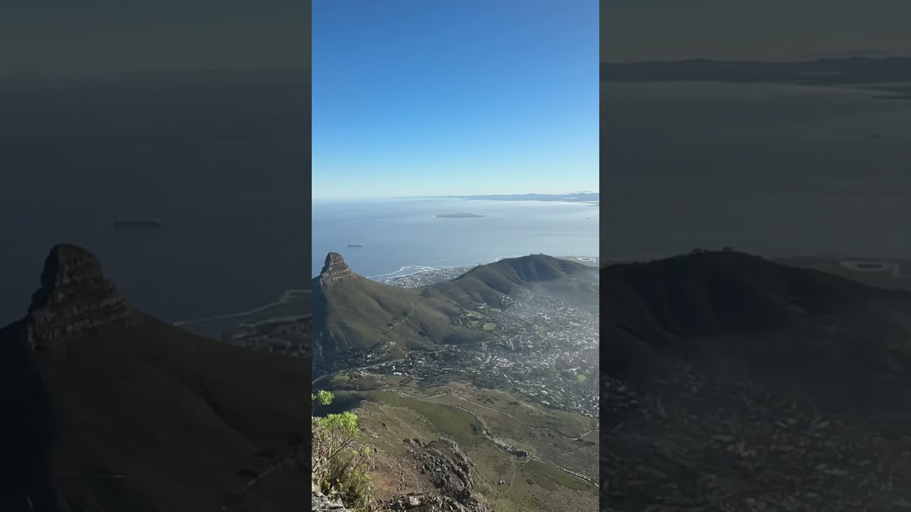 The top of Table Mountain in Cape Town South Africa 