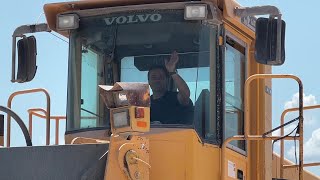 The Owner Of MMC Working With Volvo L330C Wheel Loader - Sotiriadis Construction Works