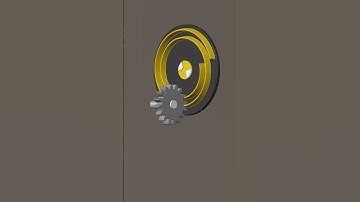 Archimedean Spiral Gear and Spur Gear Mechanism (Mechanical Movement Part 112) #mechanism #animation