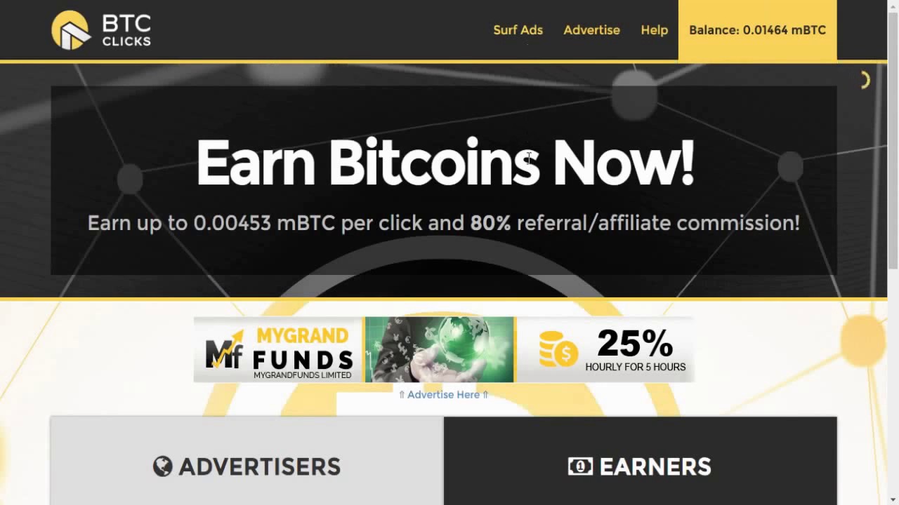 Как заработать деньги в интернете. Регистрация и работа на btcclicks.com