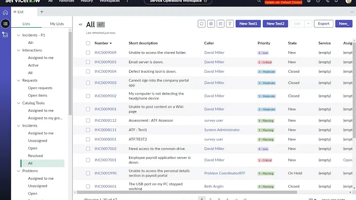 Hiding the New button (or any button) on lists in Service Operations Workspace