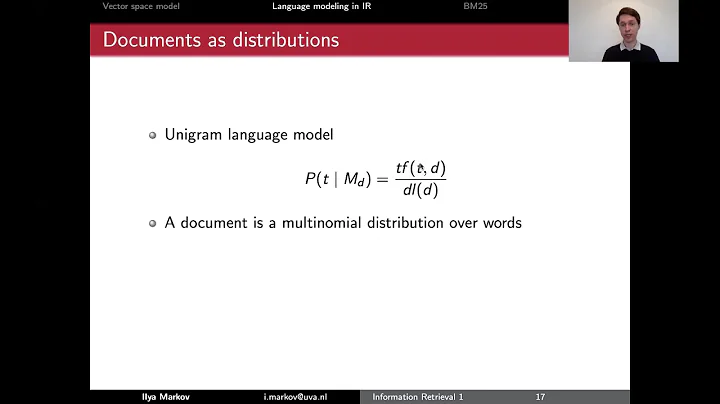 4.3 Language modeling in IR (UvA - Information Retrieval - 2021)