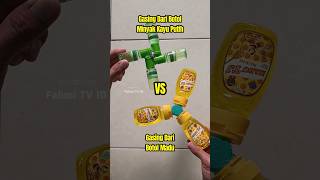 Gasing Dari Botol Minyak Kayu Putih Vs Gasing Botol Madu.