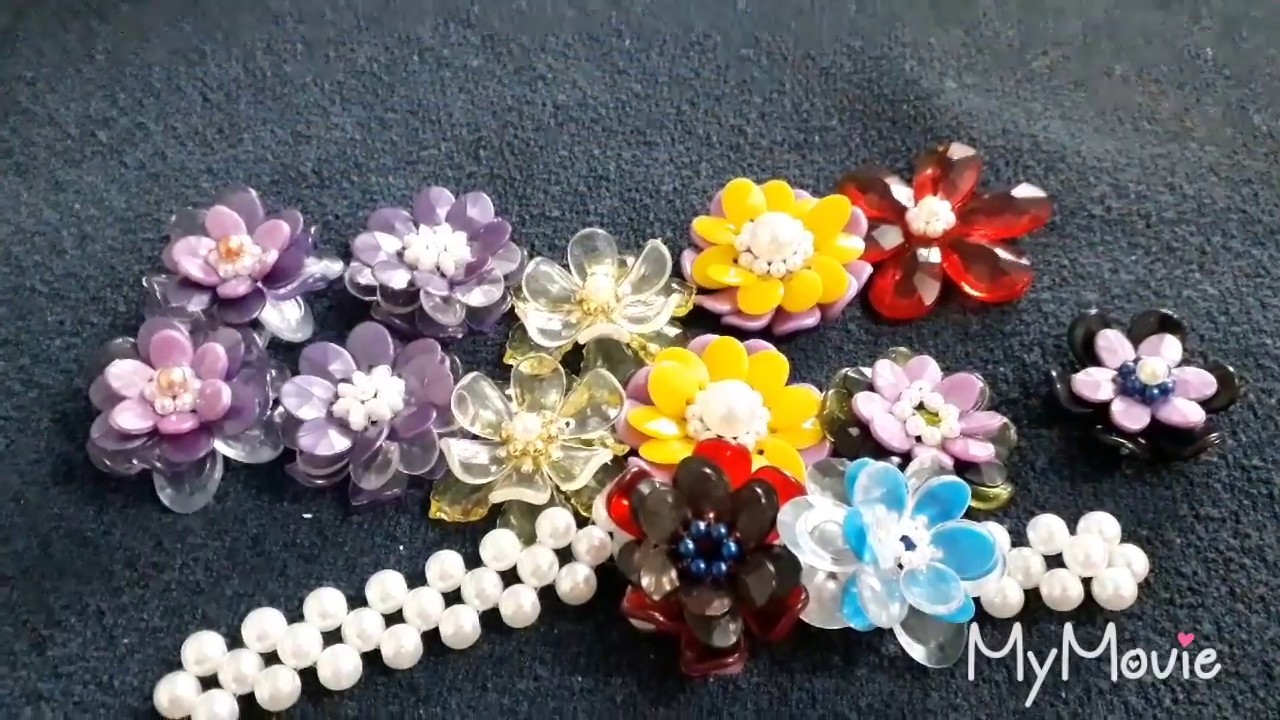 Flor de lentilhas (acrílicos) de um jeito fácil e rápido