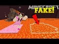 Minecraft: THIS LAVA IS FAKE!!! - Find The Button - Custom Map