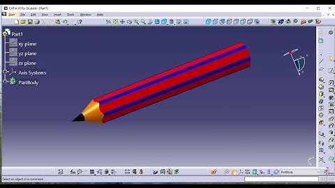 Catia V5| Tutorial for the beginners| How to make pencil in catia V5