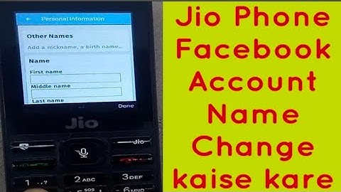 Jio Phone se Facebook Account Name kaise change kare by Technical Guru