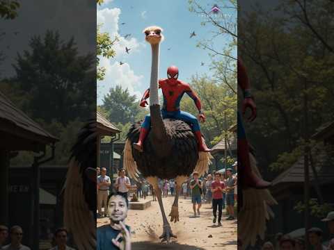 🥰 evolution of spider-man emu 🐪Spiderman riding a emu 🎊 210 #spiderman #spiderman evolution #shorts