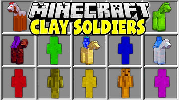 Minecraft CLAY SOLDIERS MOD | CRAFT AND CONTROL YOUR OWN MINECRAFT ARMY!!