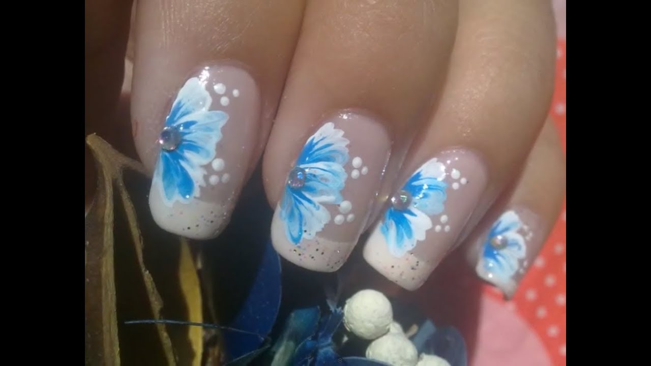 ۝ ONE STROKE nail Art Tutorial ۝ ♂ navYinlOve ♀ YouTube