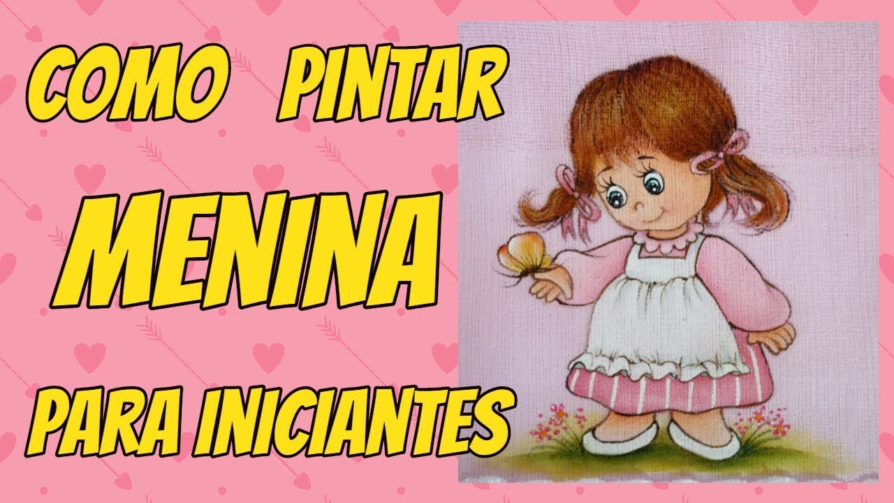 Como pintar menina para iniciantes ( Desenhos Crocantes )