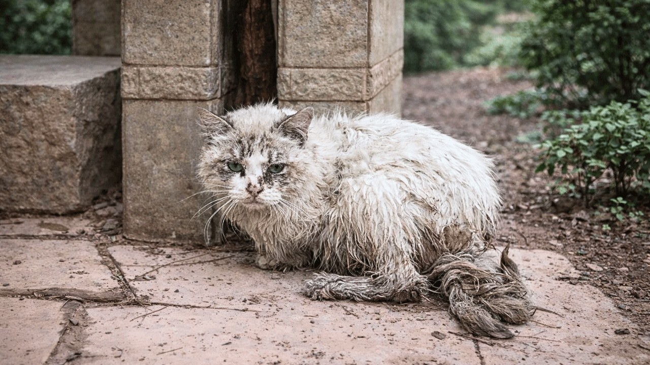 A Broken Stray Cat, Alone and Hopeless in a Corner… Until Kindness
