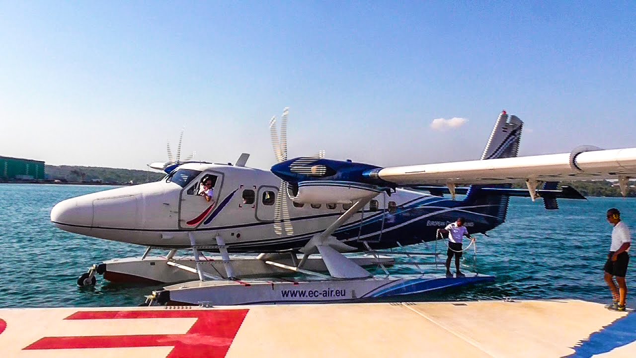 European Coastal Airlines Twin Otter arriving at Pula Harbour