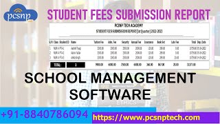 Student Fees Submission Report | Quarter wise Fees Submission Report | Student Management Software screenshot 2