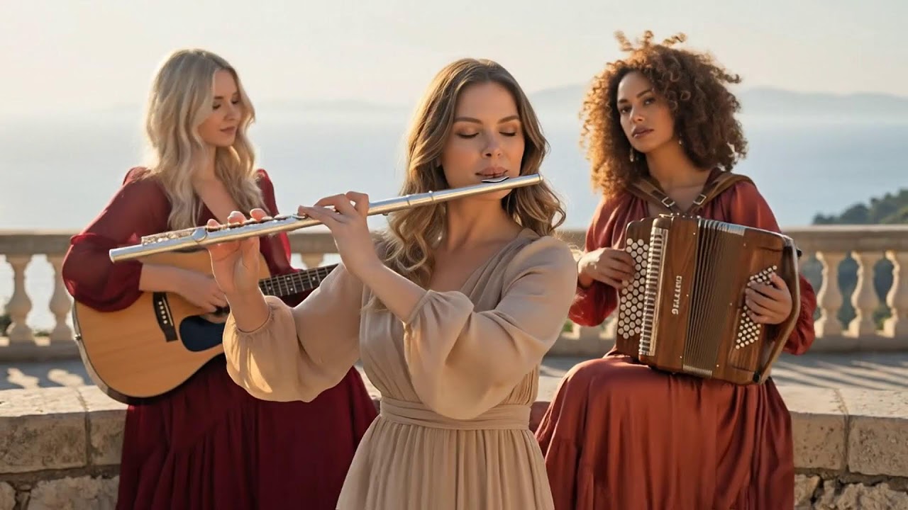 Under the Mediterranean Moon | Cinematic Flamenco Guitar, Sax, Accordion & Flute