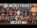 TF2 Unboxing 12 Portable Merc Blind Box Vinyls (Rare Golden Engineer & Cloaked Spy!) // demize