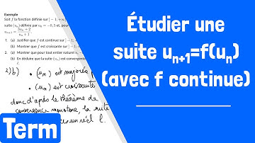 Comment étudier une suite du type un+1=f(un) où f est continue ?