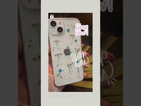 Real Cosmos Floral Glitter Cover for your iPhone 13, iPhone 13 Pro, iPhone 13 Pro Max for women - video from Just And Best