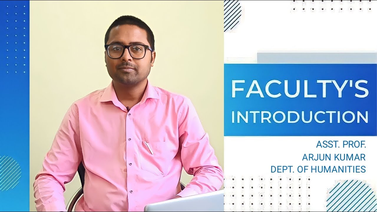 Asst. Prof Arjun Kumar | Faculty's Introduction | B.C.E BHAGALPUR ...