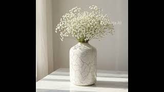 Behoma Metal Flower Vase for Home Decor Bedroom Living Room Office Wedding