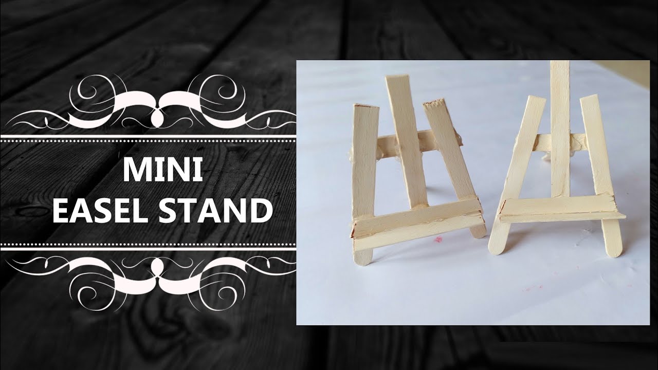 craftingonbudget popsiclecrafts BUILD A MINI EASEL WITH POPSICLE