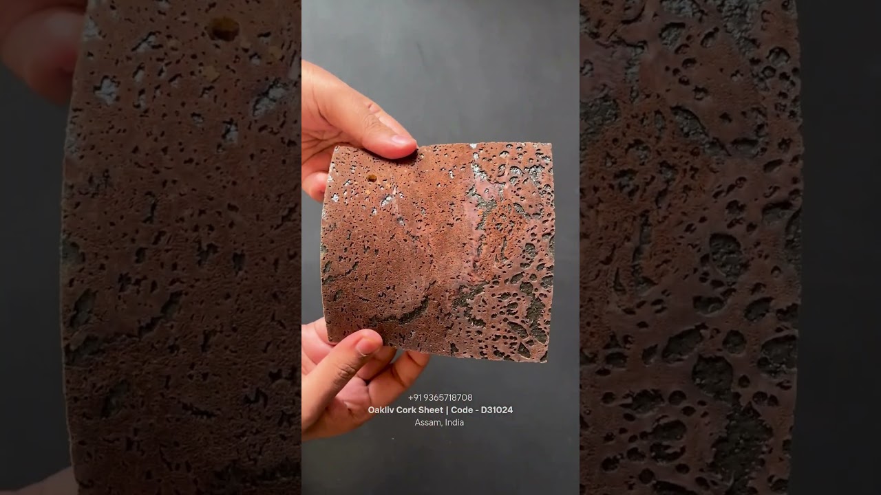 Premium Textured Cork Sheet | D31024 | Eco-Friendly | Versatile | Durable | Sample 14.5 cm x 14.5 cm