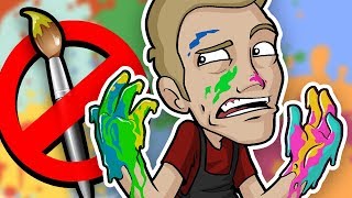 FINGER PAINTING Art Challenge  NO BRUSH ALLOWED!!