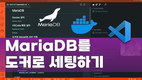 MariaDB를 도커로 세팅하기