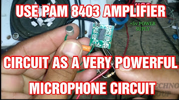 HOW TO USE PAM 8403 AMPLIFIER CIRCUIT FOR MICROPHONE CIRCUIT
