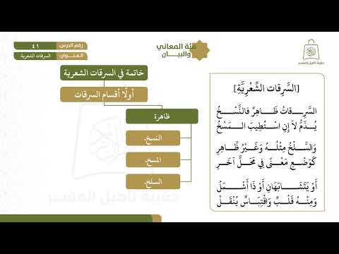 ٤١ السرقات الشعرية