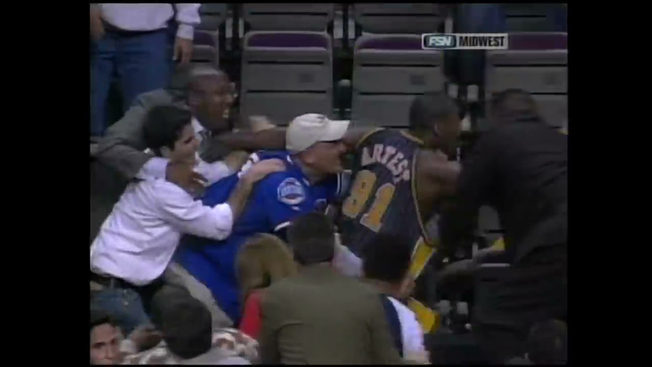 Malice at the Palace. Pistons Pacers fight 2004 YouTube