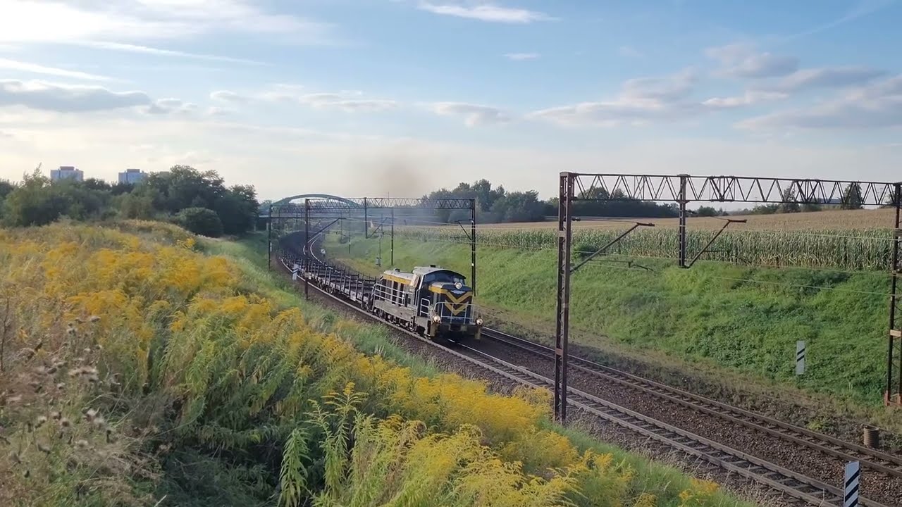 SM42-2161/PHU Lokomotiv/ z wagonami do transportu szyn + zgrzewarka