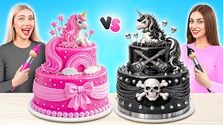 Black vs Pink Cake Decorating Challenge | Fantastic Food Hacks by Multi DO Joy