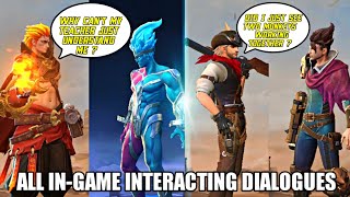 MOBILE LEGENDS HEROES IN-GAME INTERACTING DIALOGUE MOBILE LEGENDS HEROES TALKING TO EACH OTHER