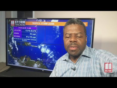 Tropical Storms Laura forms in the Atlantic - YouTube