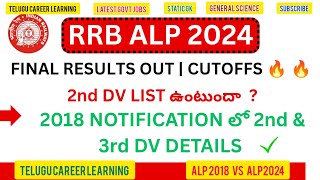 RRB ALP 2025 Final Results Out || Second DV Chance? Full Information on Final Cut Off &amp; DV List