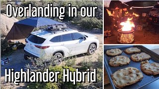 Toyota Highlander Hybrid AWD Camping Off-road REVIEW of our Coleman Oven