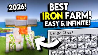 BEST NEW Infinite IRON FARM Minecraft +1.21 & 26.1 in Minutes!