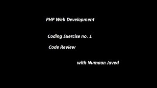 Coding Exercise 1 Code Review