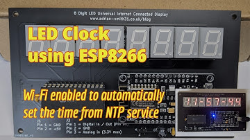 Make an LED clock using ESP8266 - no RTC required. Wi-Fi enabled to automatically set the time.