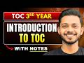 Lec 1 : Introduction to TOC &amp; Set Thoery |  TOC BTech 3rd Year
